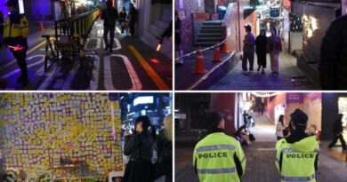 Hình mới nhất tại nơi xảy ra thảm họa giẫm đạp Itaewon: Đường phố vắng vẻ, cảnh sát túc trực phòng bất trắc dịp Halloween