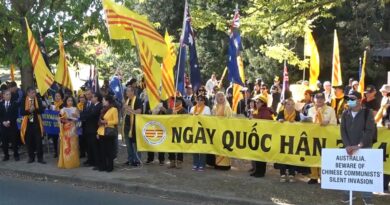 CĐNVTD/Úc Châu biểu tình tại Canberra cho Ngày Quốc Hận 30/4
