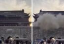 Video: Tháp cổ TQ 650 năm tuổi bất ngờ đổ sập, du khách bỏ chạy hoảng loạn