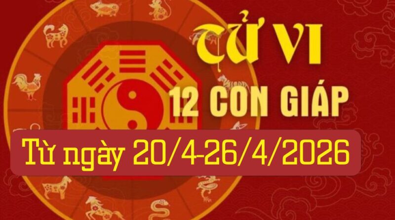 Tử vi tuần mới từ ngày 20-26/4/26 của 12 con giáp