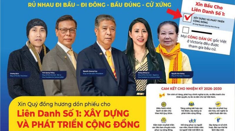 Thư Vận Động Số 6: Cộng Đồng Người Việt Tự Do Đi Về Đâu? Thư Vận Động Số 6: Cộng Đồng Người Việt Tự Do Đi Về Đâu?
