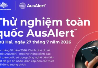 Thử nghiệm toàn quốc AusAlert: Thứ Hai 27/07/2026