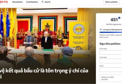 Kêu Gọi Tôn Trọng Kết Quả Bầu Cử Và Thực Hiện Chuyển Giao Trách Nhiệm; Thỉnh nguyện thư với hơn 450 đồng hương ký tên