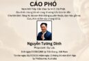 CÁO PHÓ: Nguyễn Tường Dinh, Pháp danh Đại Lộc –Hưởng dương 59 tuổi
