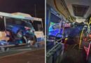 VIDEO: Xe hơi lao lên không trung, “cắm” thẳng vào hông xe buýt đang chạy trên đường
