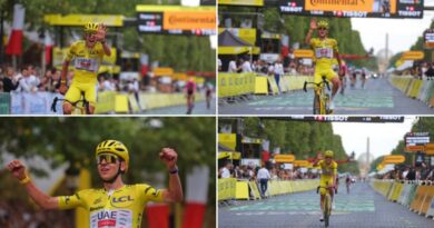 Tadej Pogacar cân bằng kỷ lục 5 lần vô địch Tour de France, đi vào lịch sử đua xe đạp thế giới