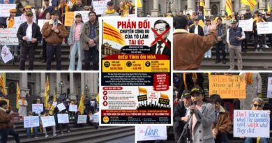 Hình & Video: Biểu Tình Chống Chuyến Thăm Úc của Tô Lâm tại Melbourne