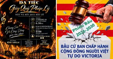 Kính Mời Tham Dự Dạ Tiệc Gây Quỹ Pháp Lý, Thứ Bảy 3/10 Kính Mời Tham Dự Dạ Tiệc Gây Quỹ Pháp Lý, Thứ Bảy 3/10