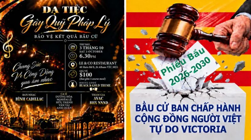 Kính Mời Tham Dự Dạ Tiệc Gây Quỹ Pháp Lý, Thứ Bảy 3/10 Kính Mời Tham Dự Dạ Tiệc Gây Quỹ Pháp Lý, Thứ Bảy 3/10
