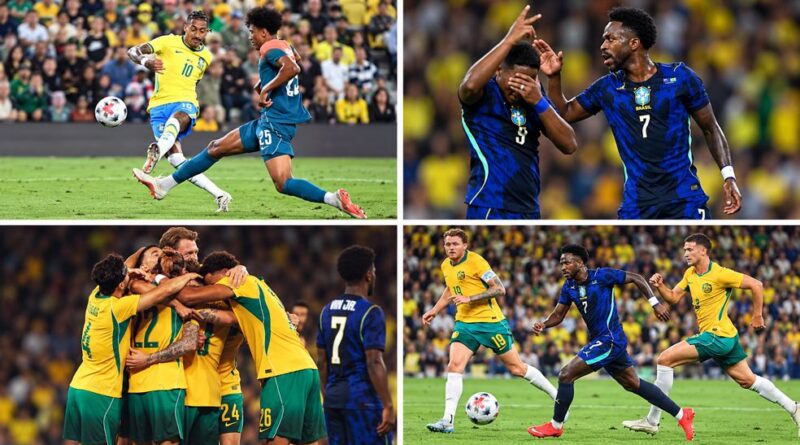 Vinicius và Raphinha giúp Brazil thắng kịch tính trên đất Australia