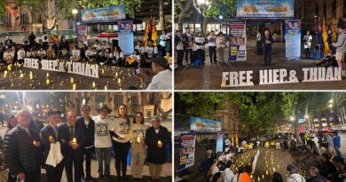 Sydney: Thắp nến cầu nguyện cho hai nhà hoạt động bị bắt cóc tại Campuchia mang về Việt Nam giam giữ