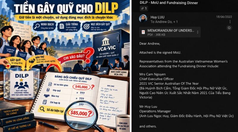 Tiền Gây Quỹ Cho DILP: Giữ Tiền Là Một Chuyện, Sử Dụng Đúng Mục Đích Là Chuyện Khác Tiền Gây Quỹ Cho DILP: Giữ Tiền Là Một Chuyện, Sử Dụng Đúng Mục Đích Là Chuyện Khác
